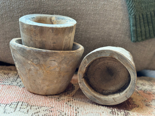 Found Vintage Wooden Bowls