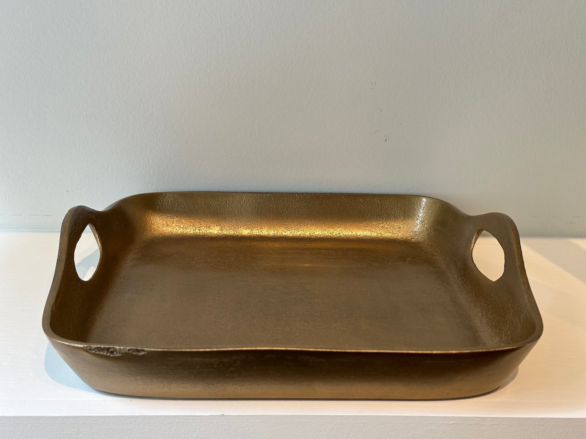 Square Brass Tray with Handles