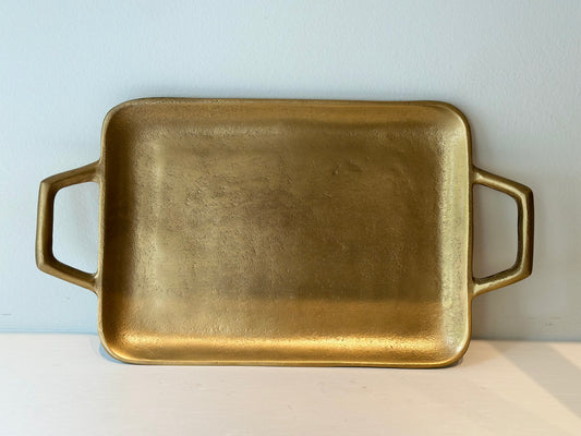 Brass Rectangular Tray with Handles