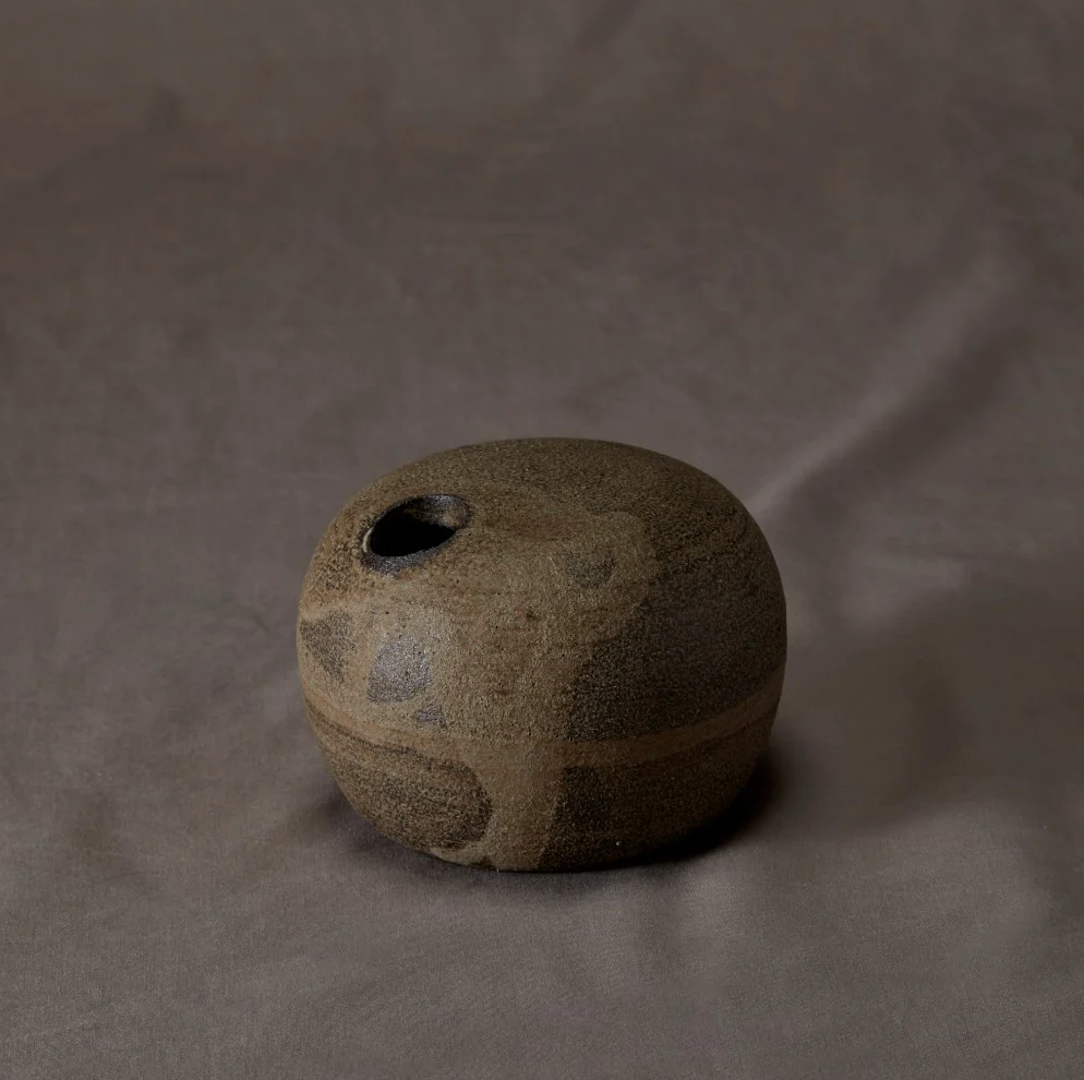handmade aura vase in earth small