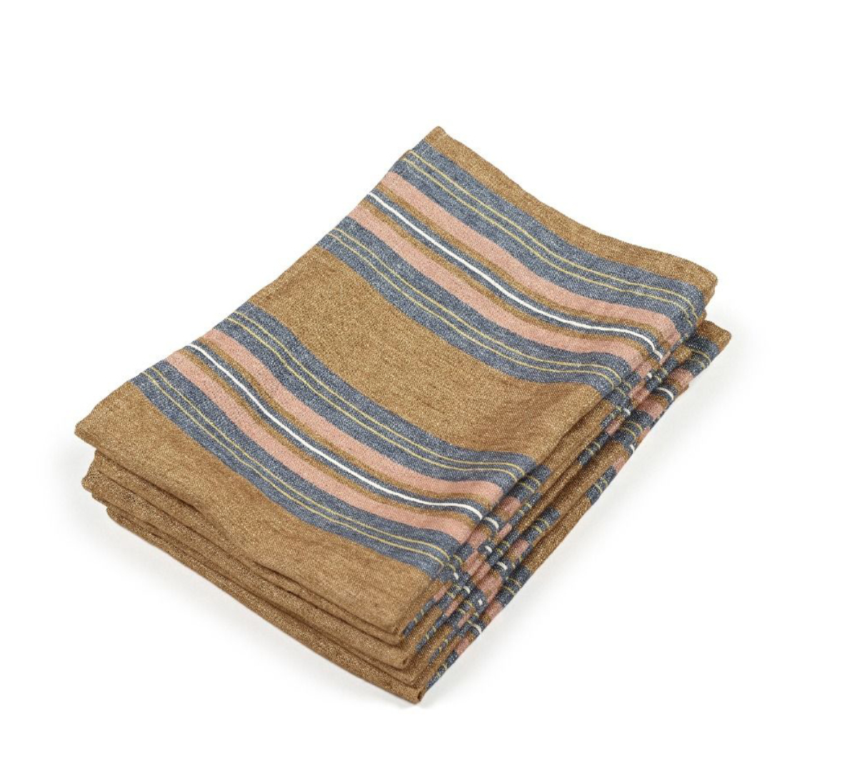 Belgian Linen Striped Multicolor Tea Towel