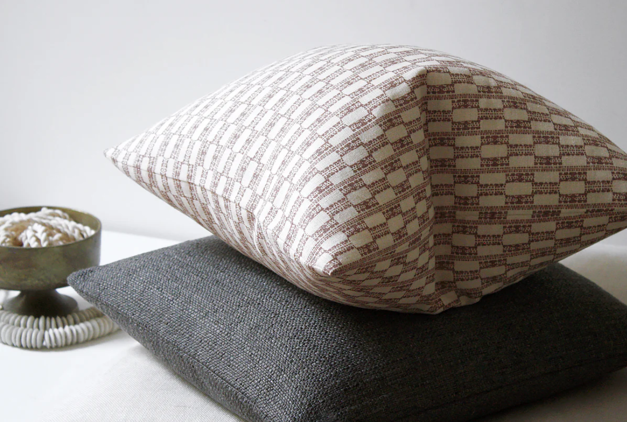 Chekka Pillow in Brick