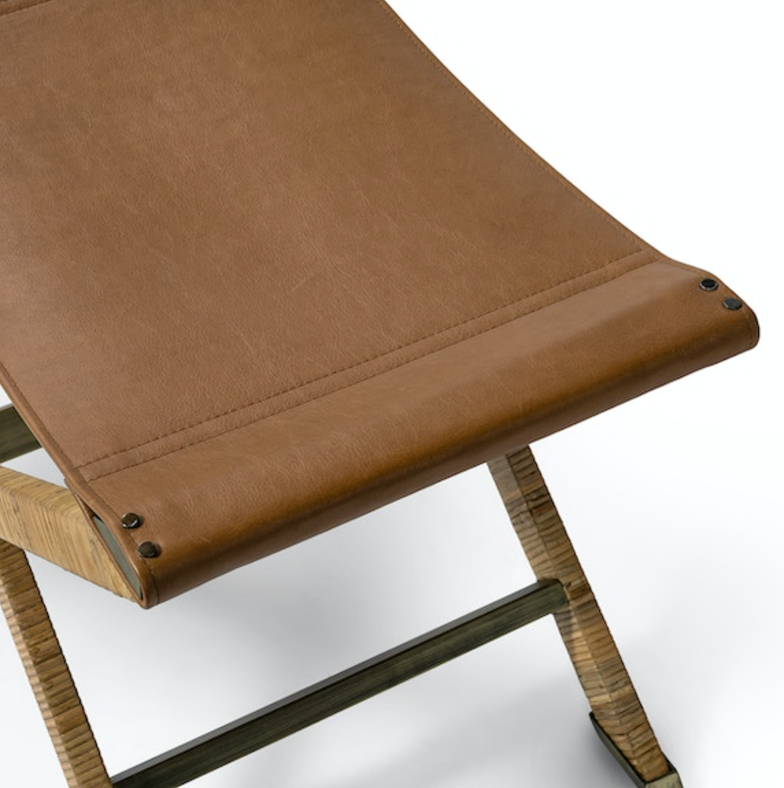 Leather Accent Stool
