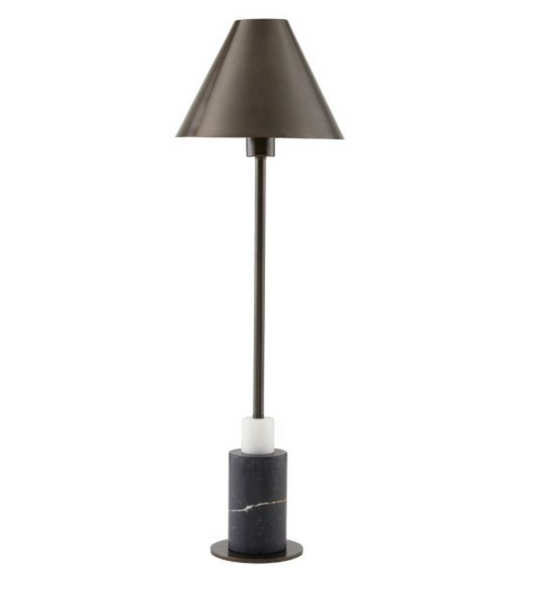 english bronze and marble table lamp