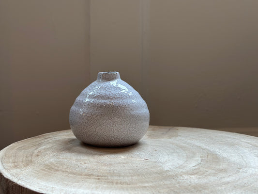 Mini Glazed Pottery Bud Vase