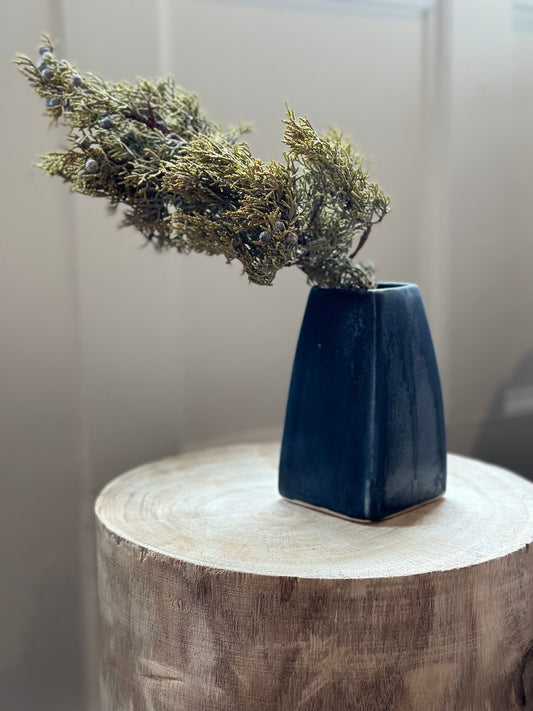 Handmade Medium Square Vase in Black