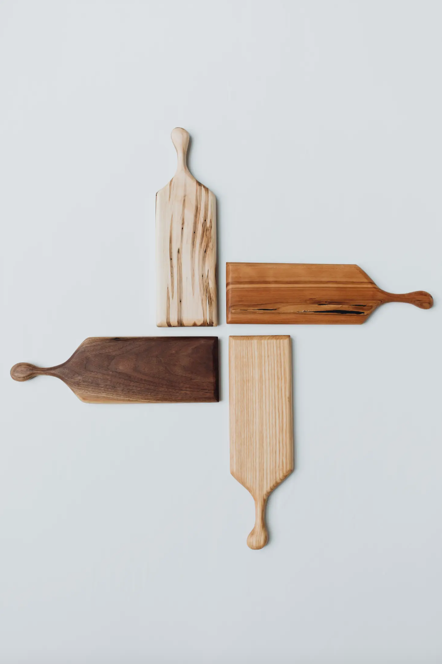 Handmade artisan mini wooden serving boards, cheeseboards