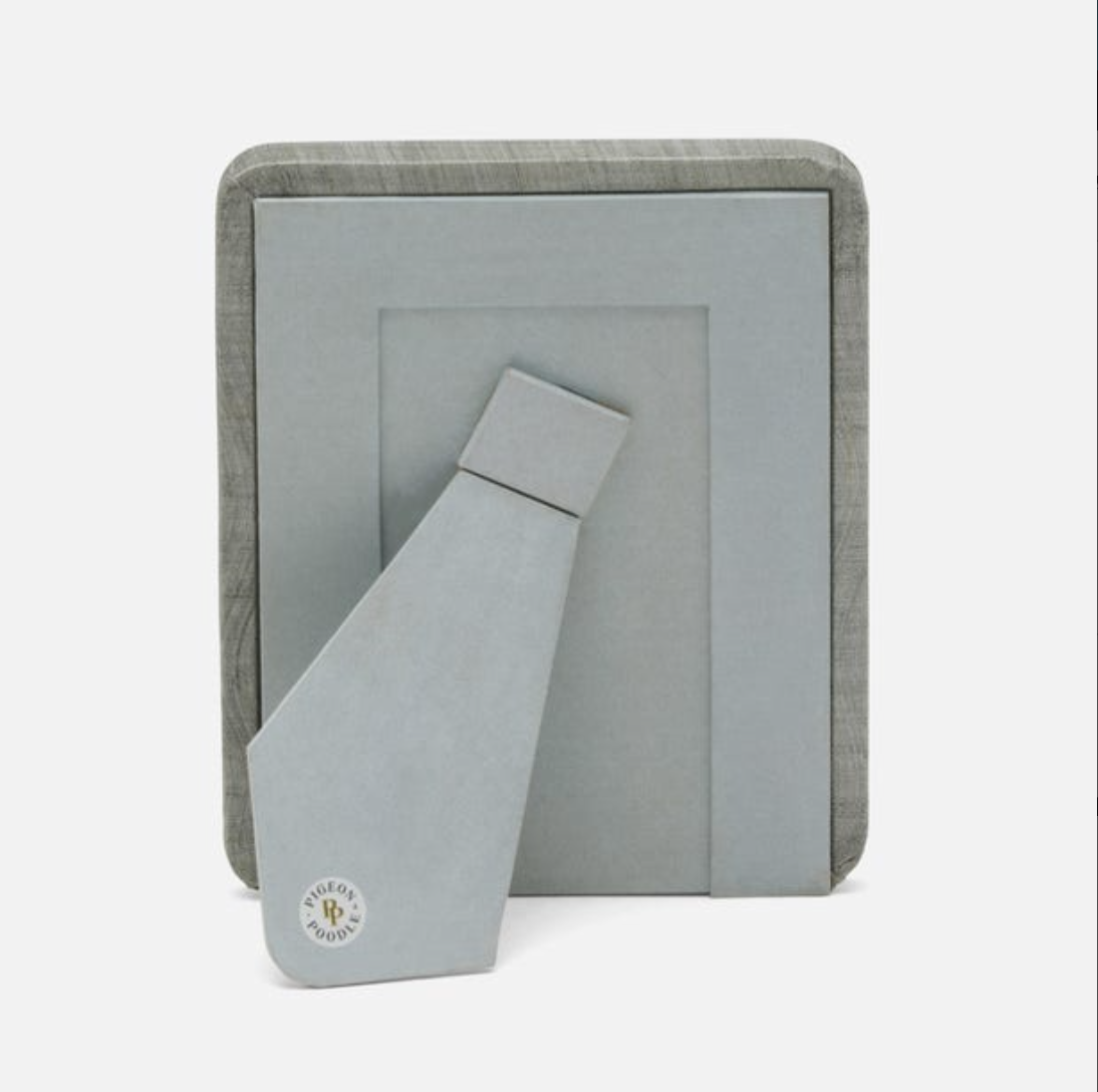 Silken Abaca Photo Frame in Bullet Gray