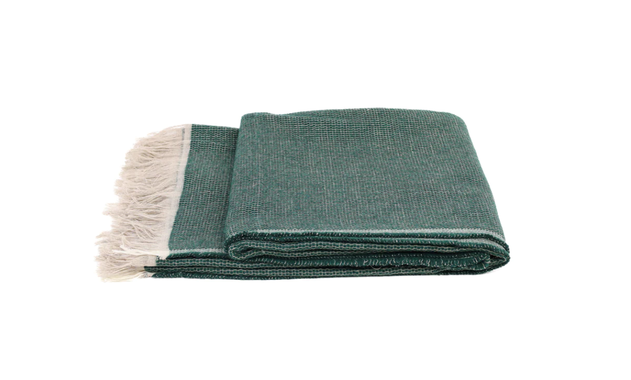 Belgian Allen Throw in Teal