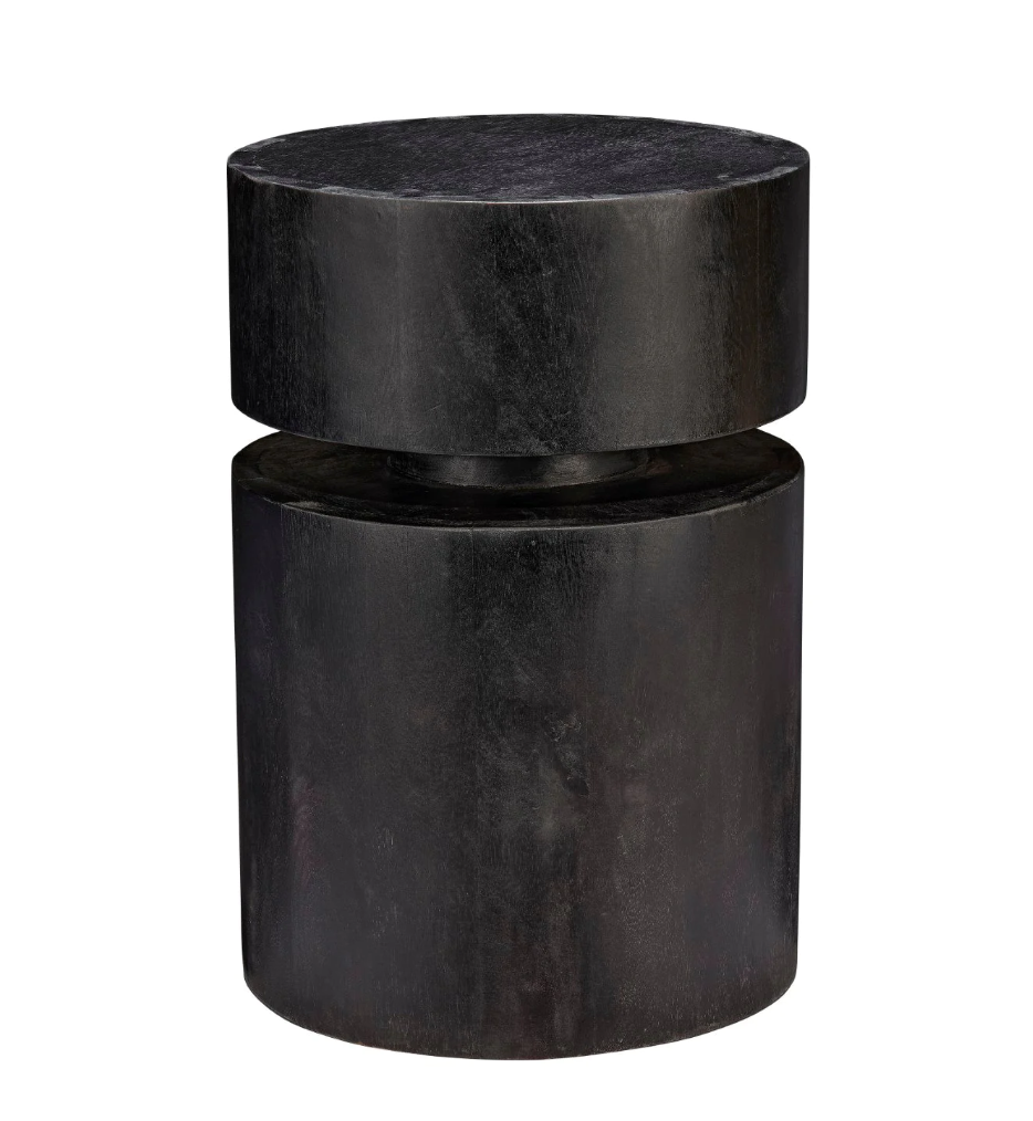 Stacked Charcoal Side Table