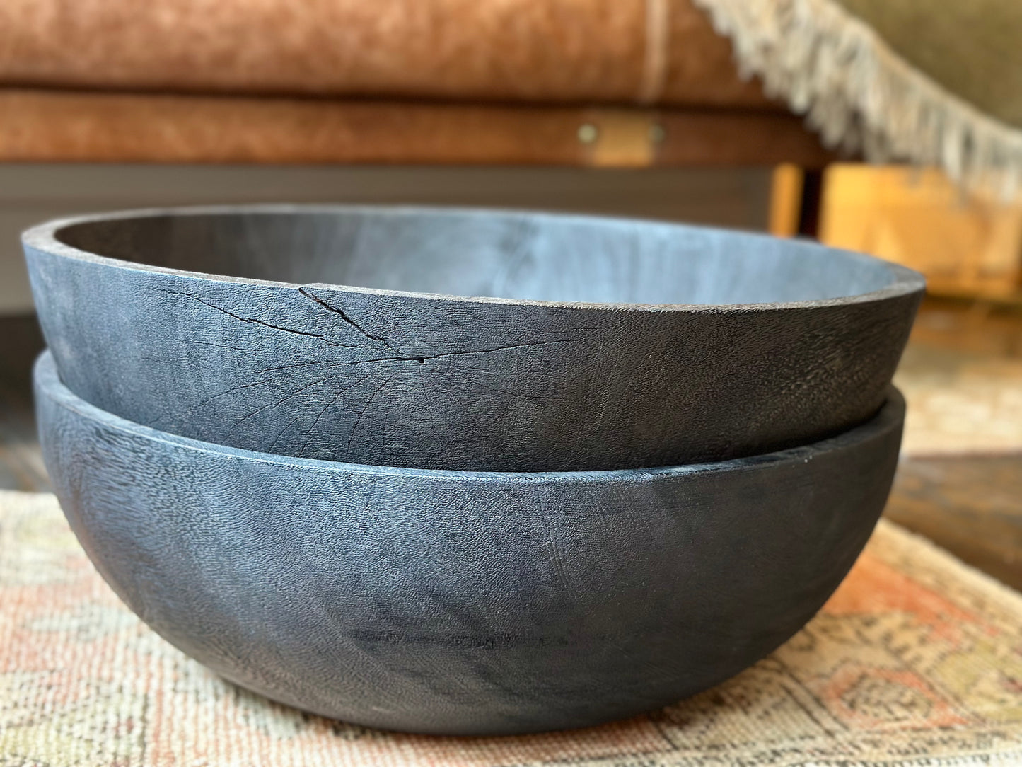 Charcoal Wooden Sugar Bowl