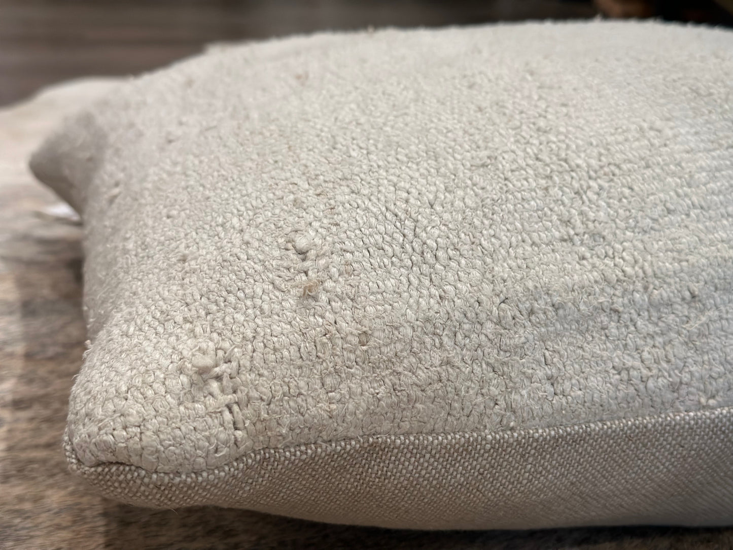 Vintage Cream Woven Pillow