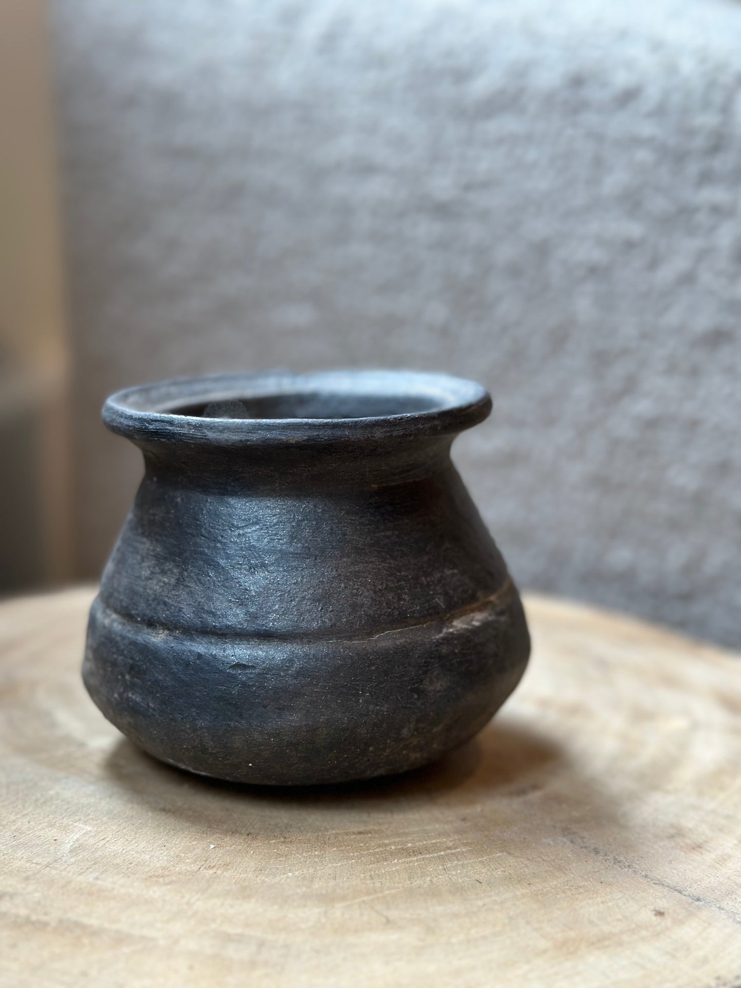 Found Vintage Mini Pottery Bowls in Black