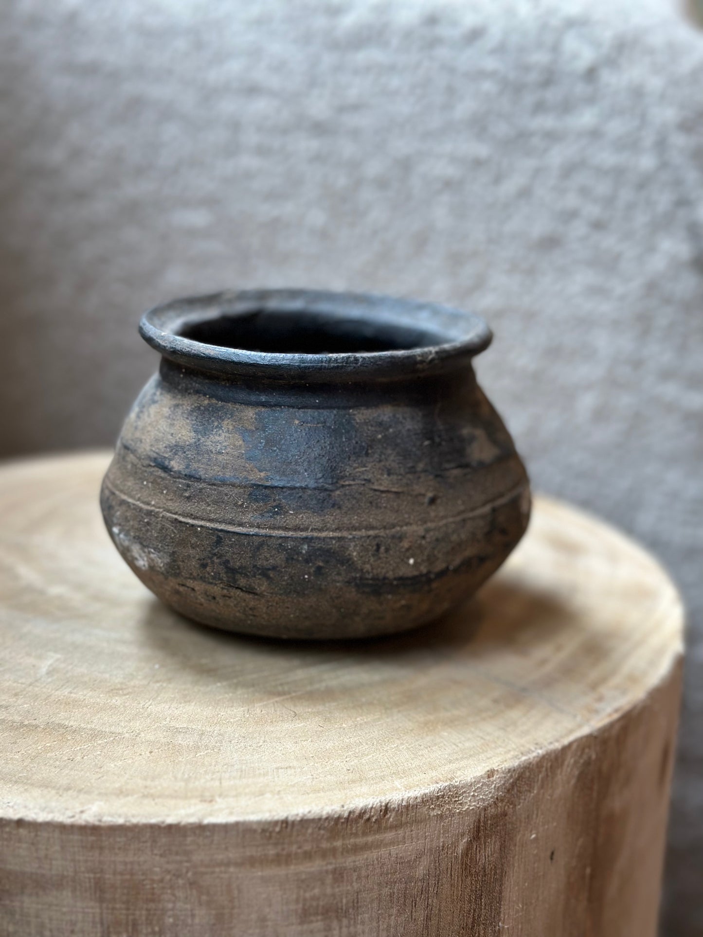 Found Vintage Mini Pottery Bowls in Black