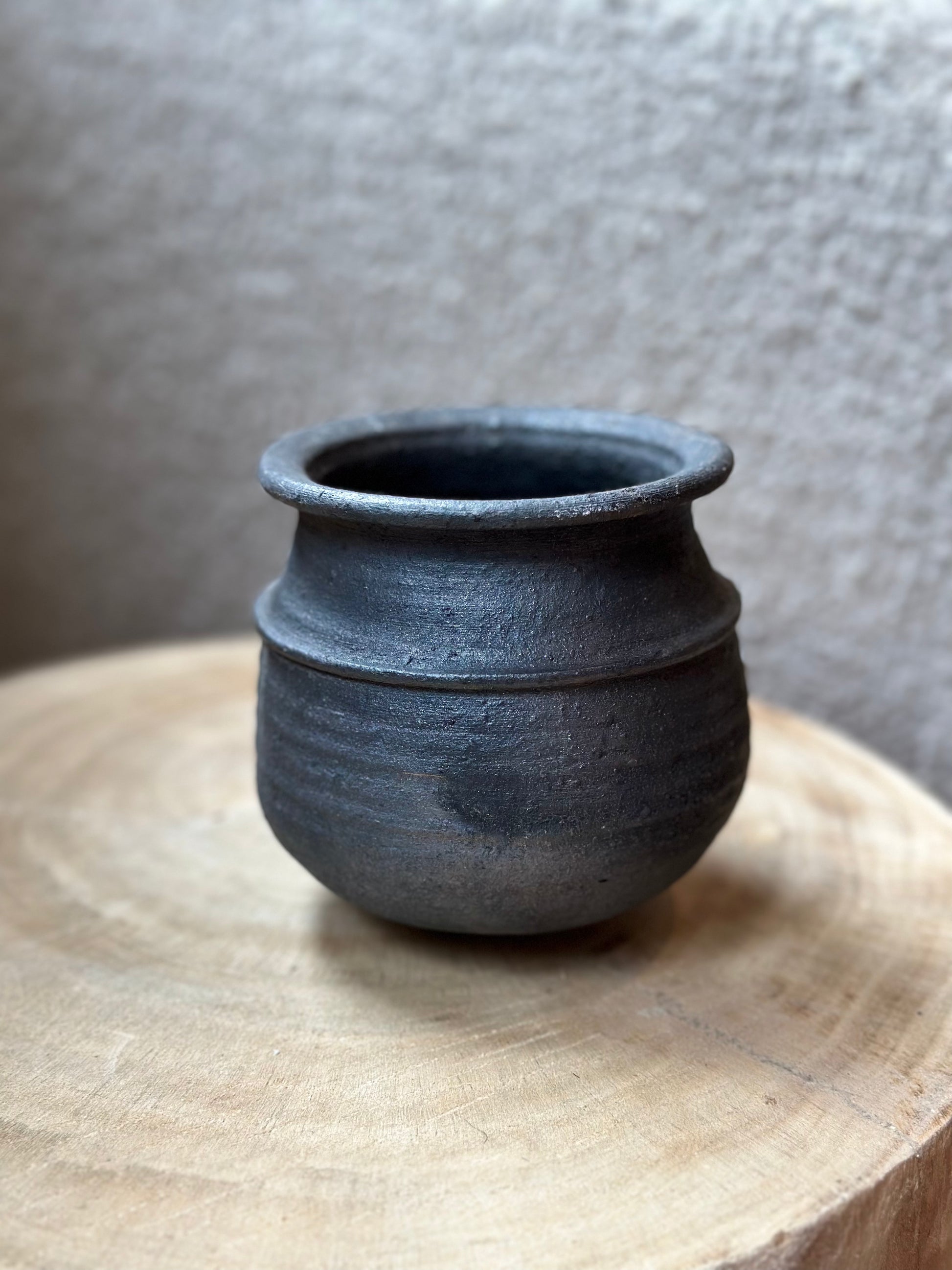 Found Vintage Mini Pottery Bowls in Black