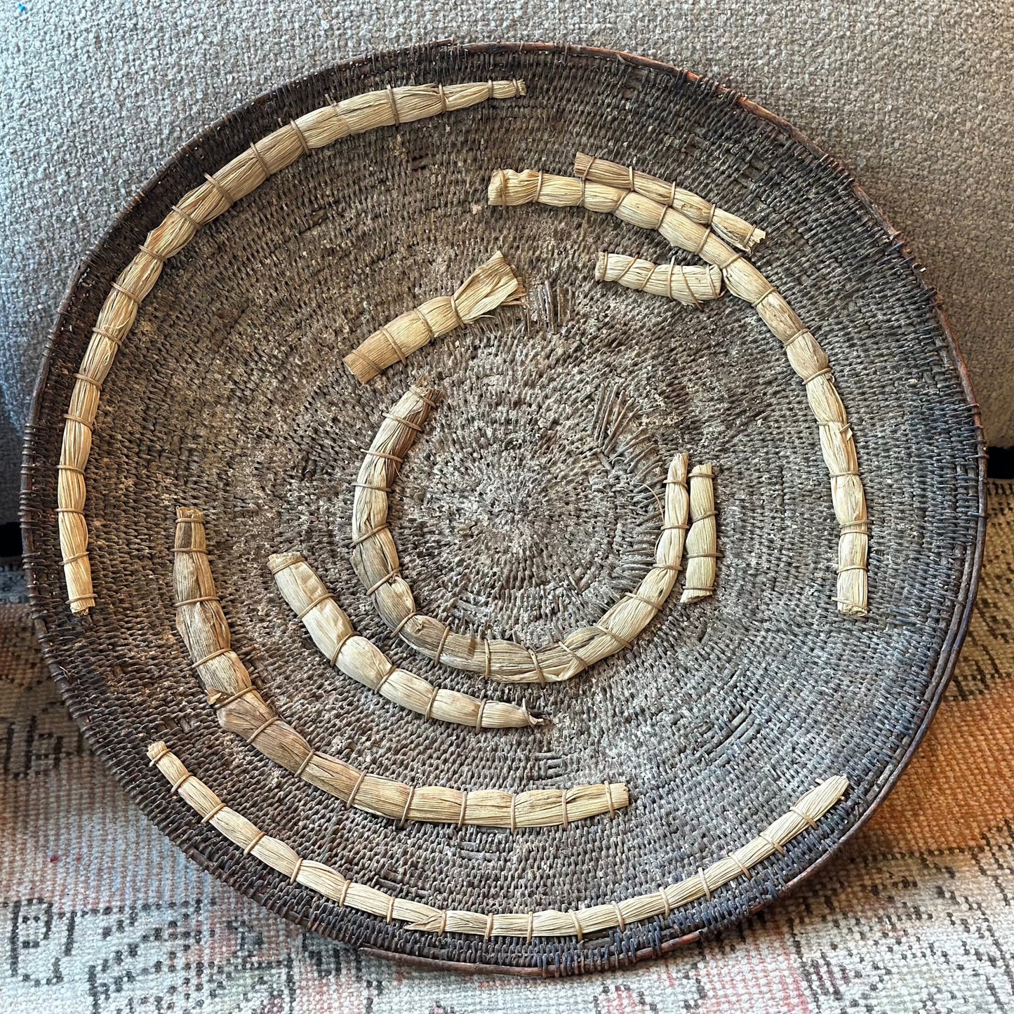 Vintage Woven Wall Basket
