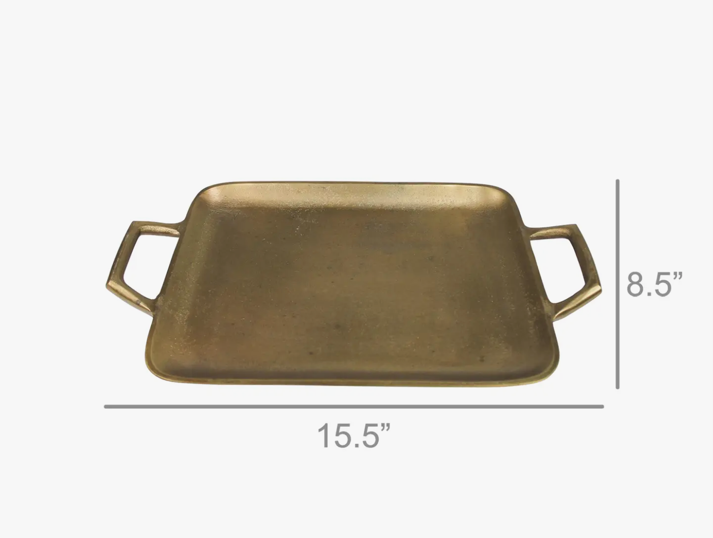Brass Rectangular Tray with Handles