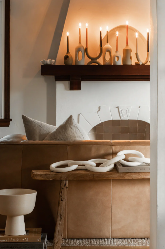 Handmade Footed Bowl in Raw Blanc