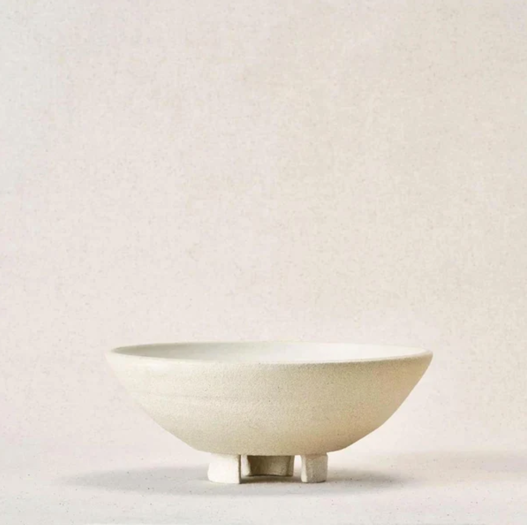 Handmade Pottery Fiona Bowl in Raw Blanc