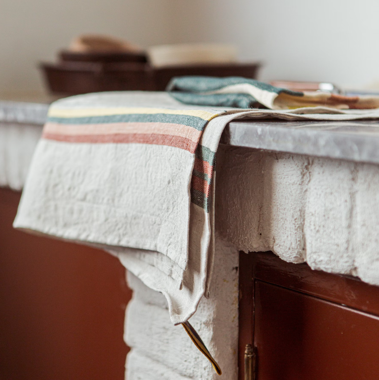 Linen Striped Tea Towels 
