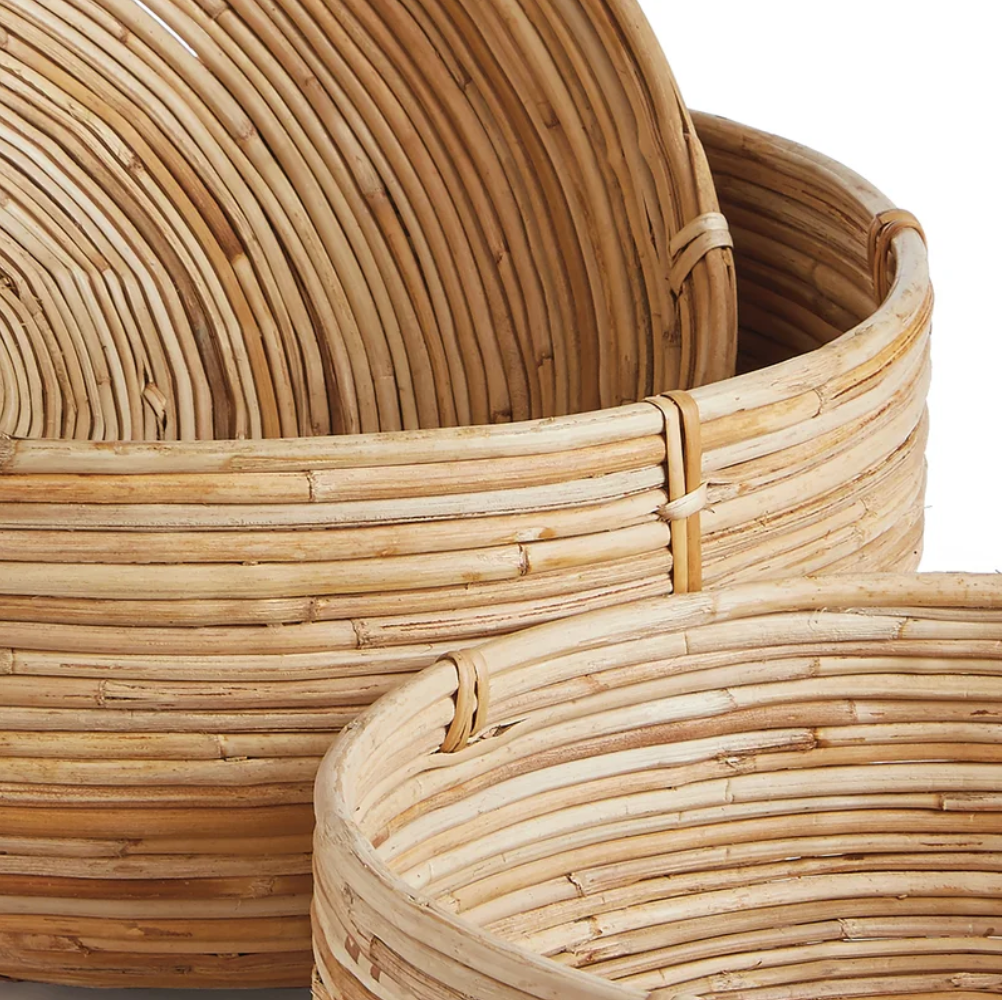 Cane Rattan Round Basket Bowls