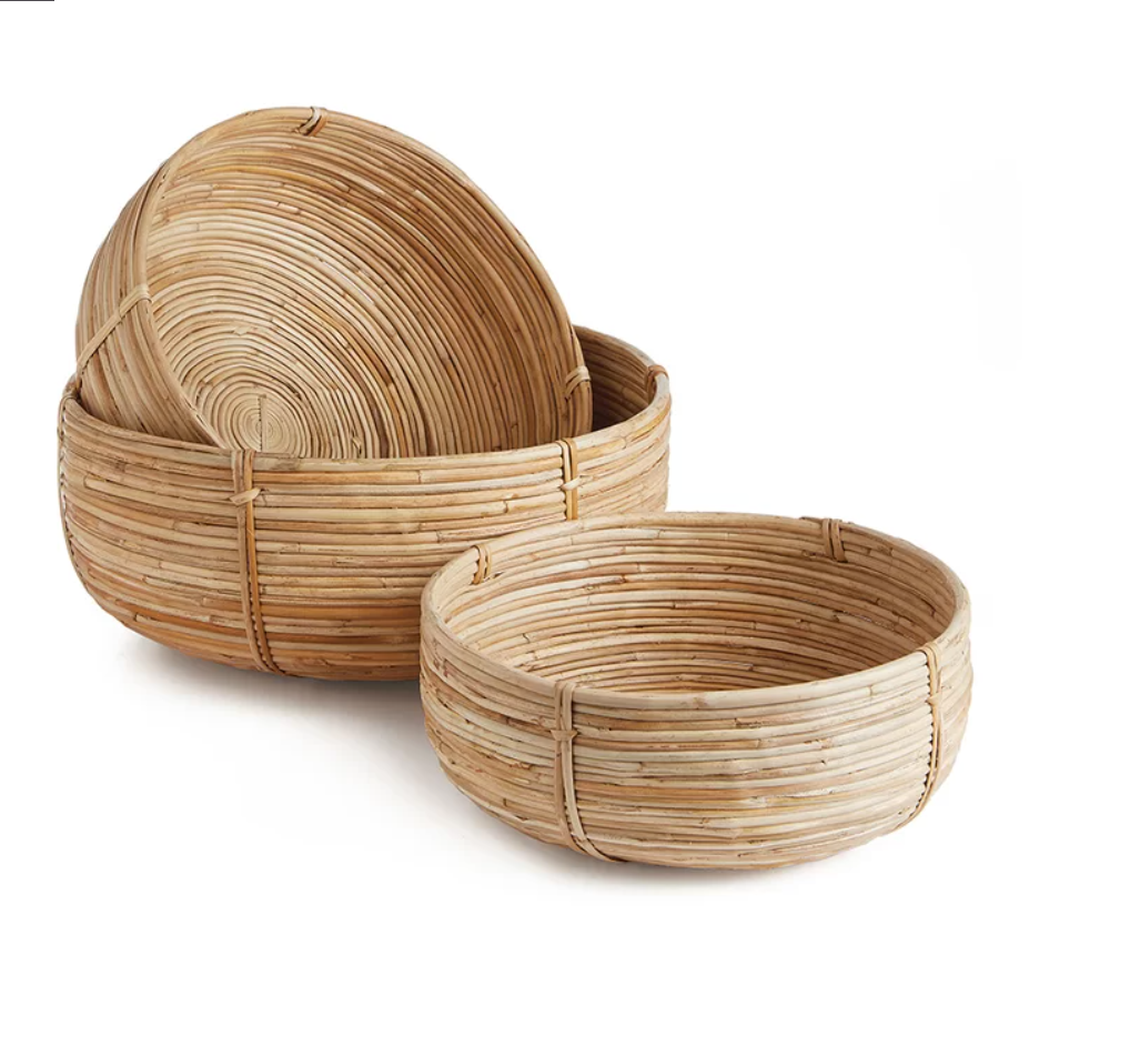 Cane Rattan Round Basket Bowls