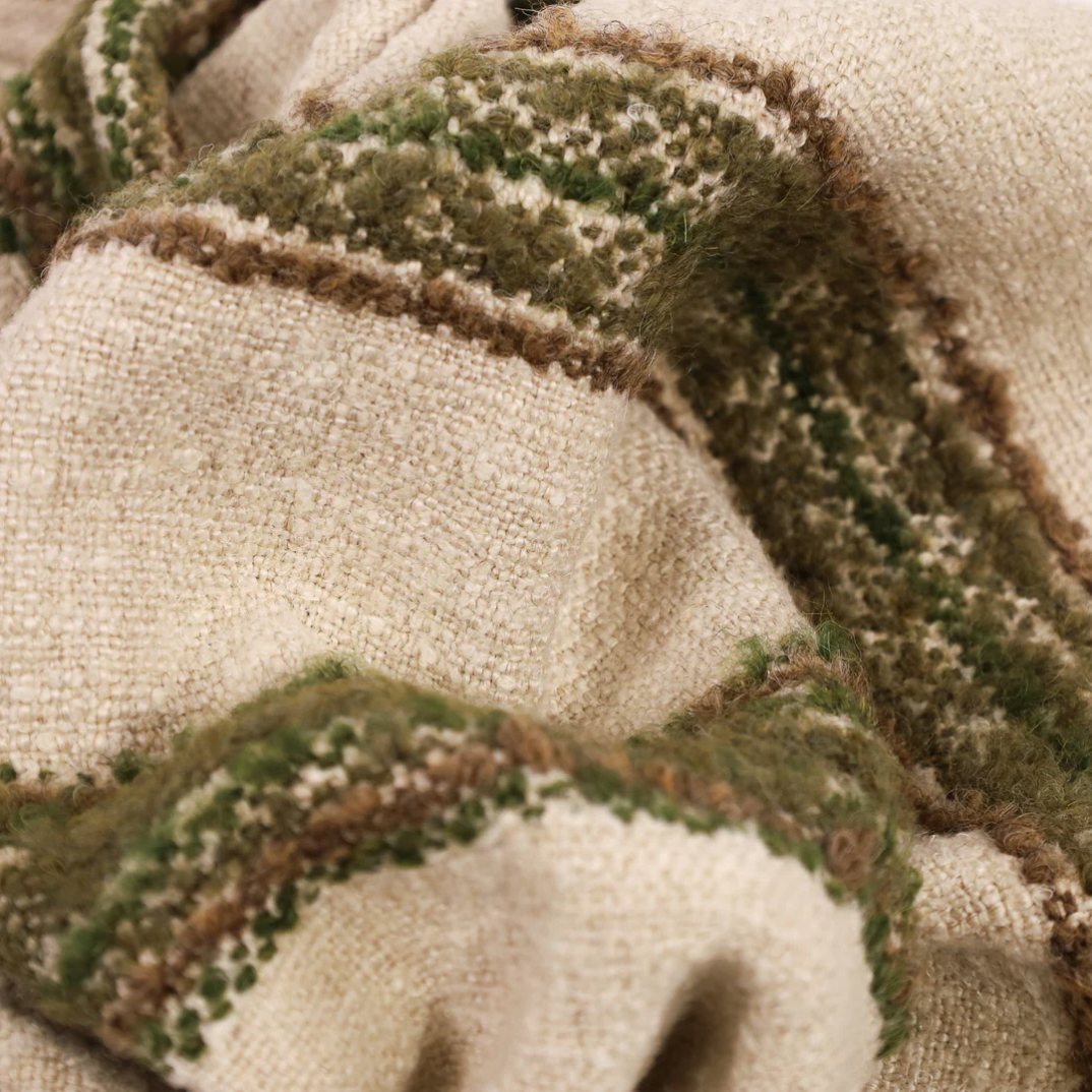 Olive Stripe Throw