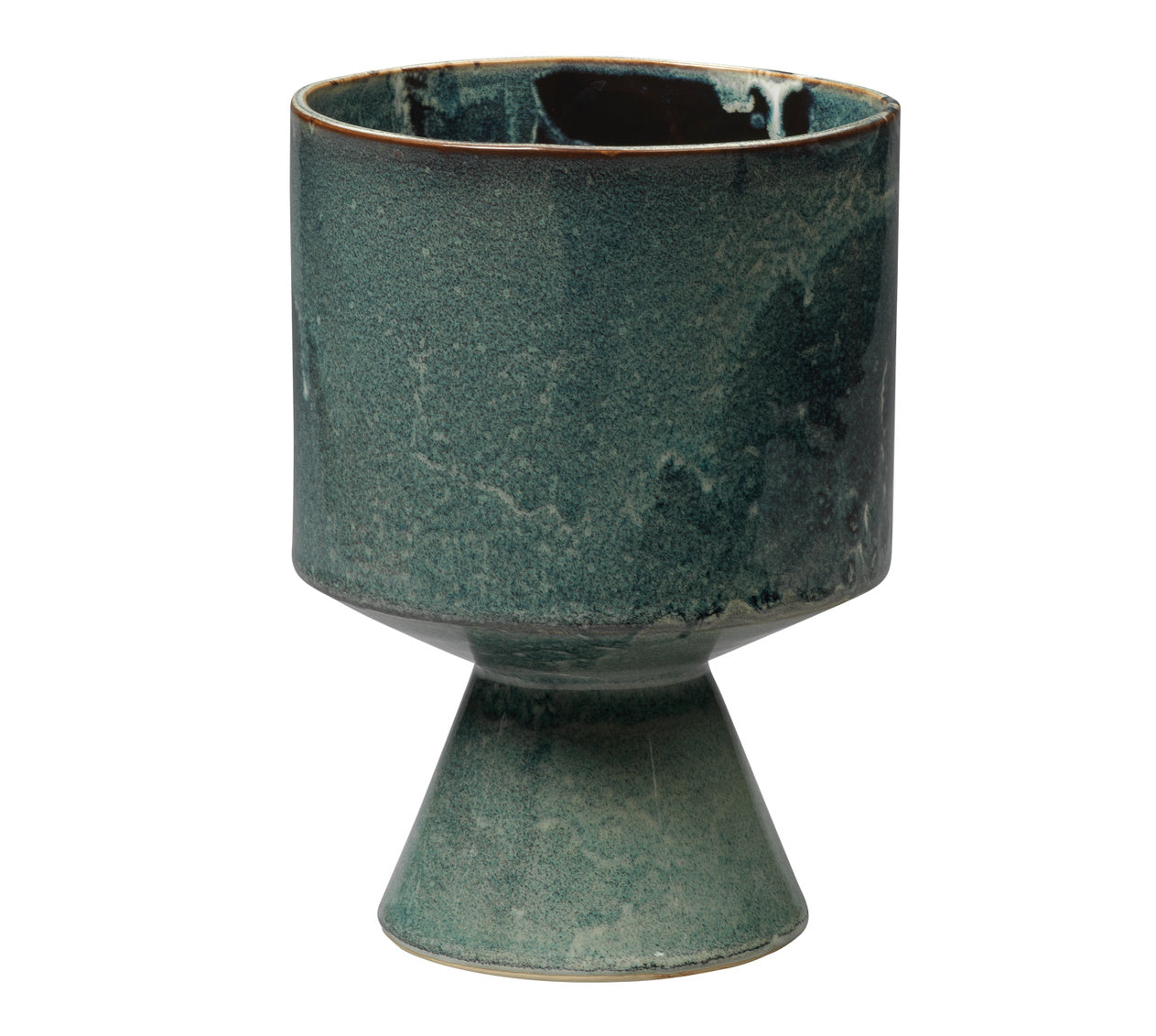 Handmade Ceramic Glazed Pedestal Pots