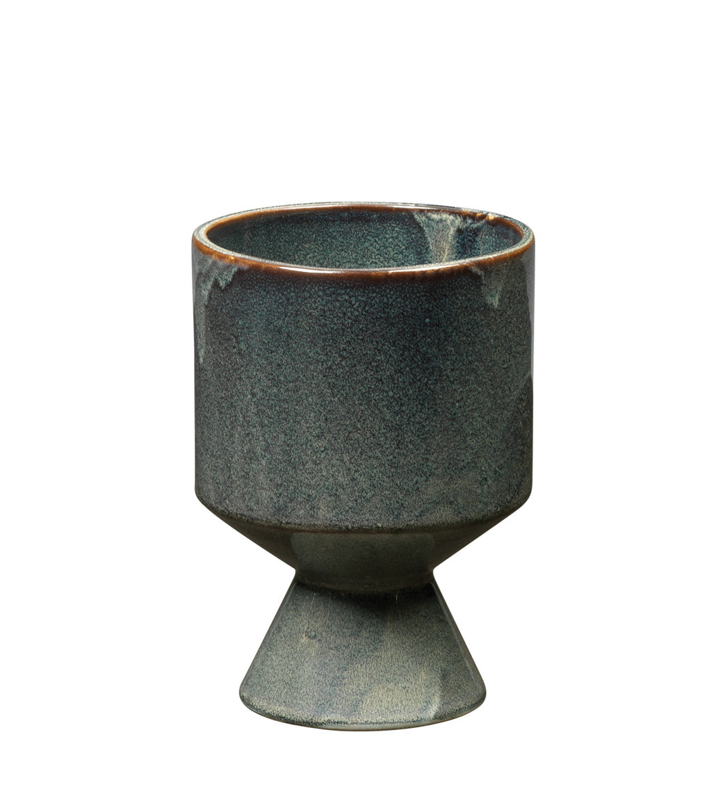Handmade Ceramic Glazed Pedestal Pots