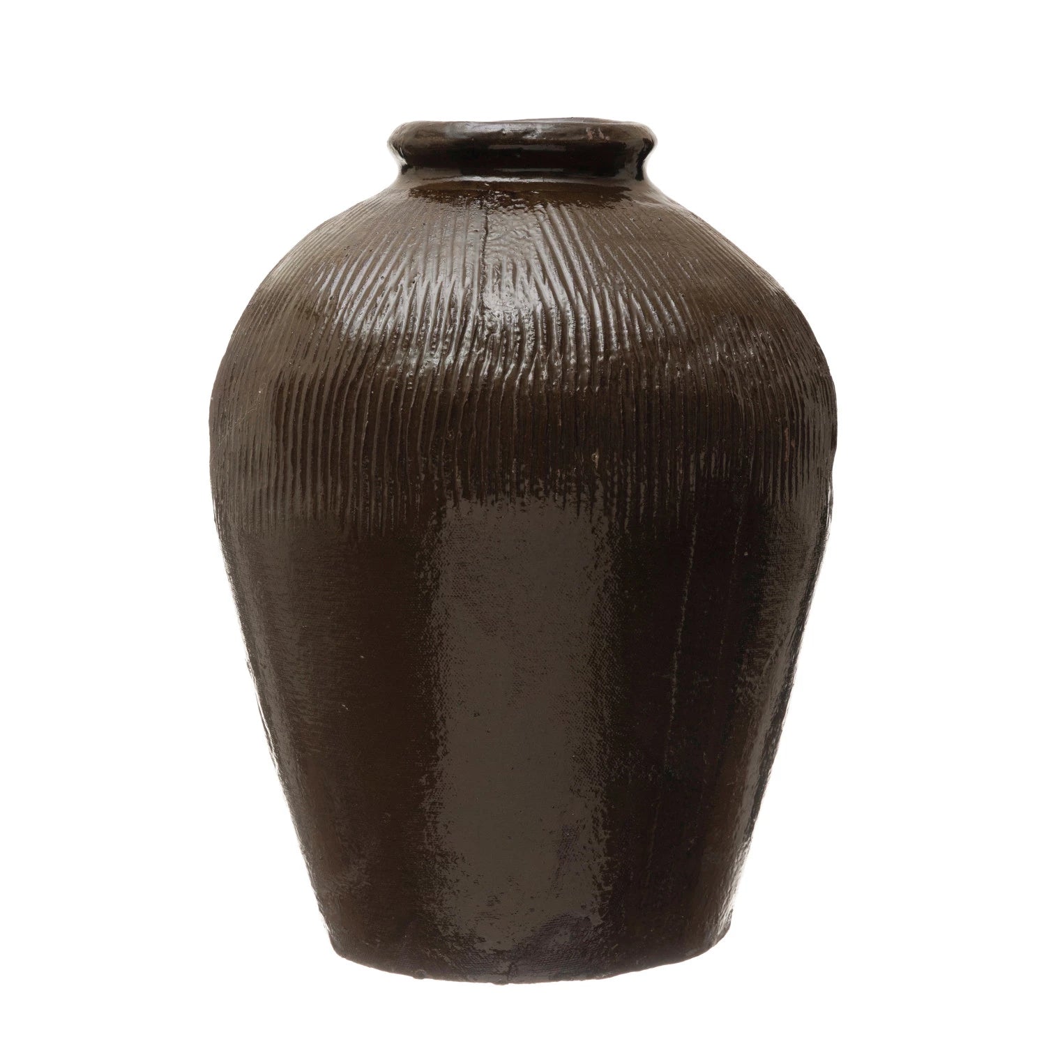 Found Antique Etched Clay Jar