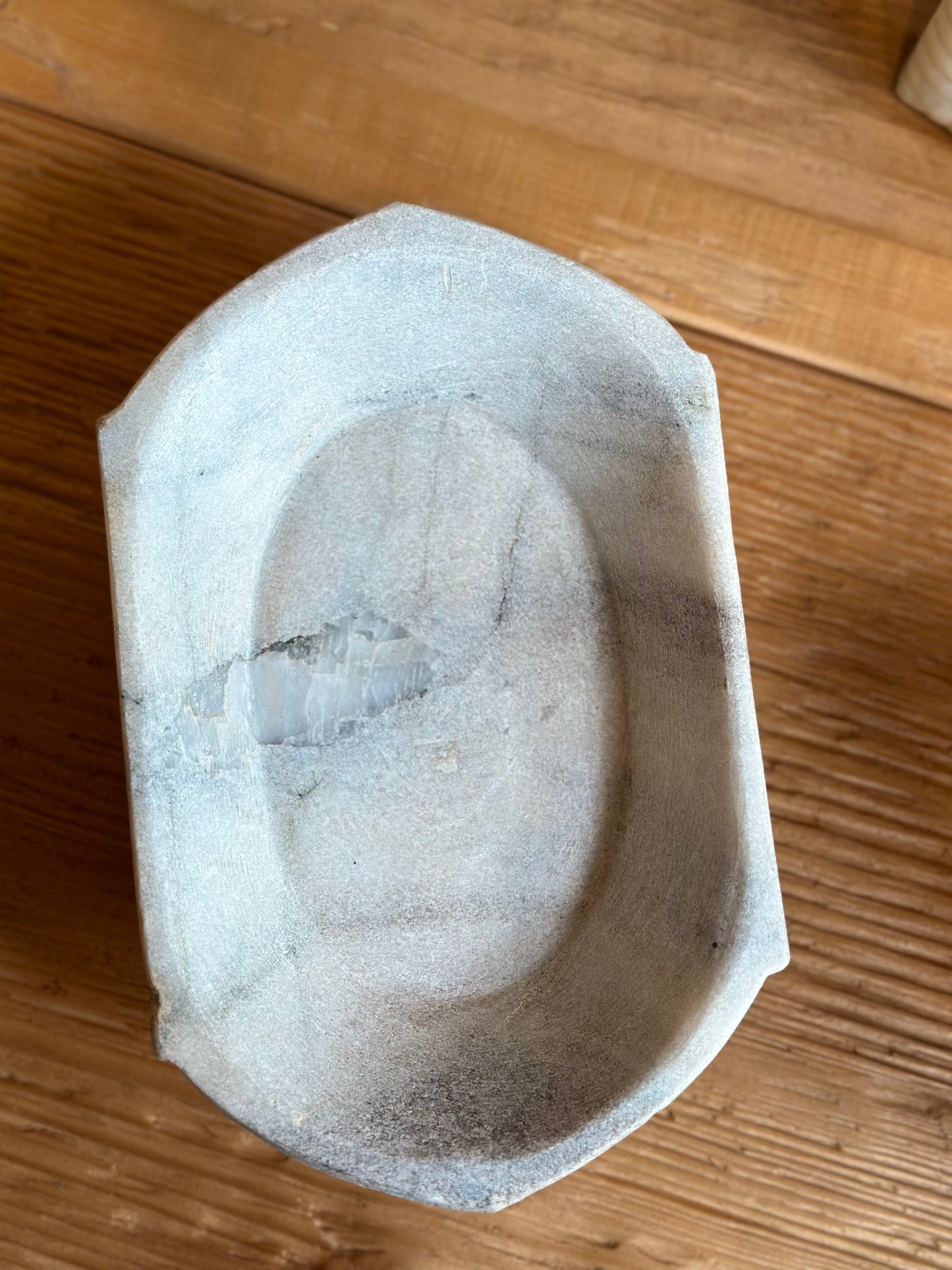 Found Vintage Solid Marble Tray