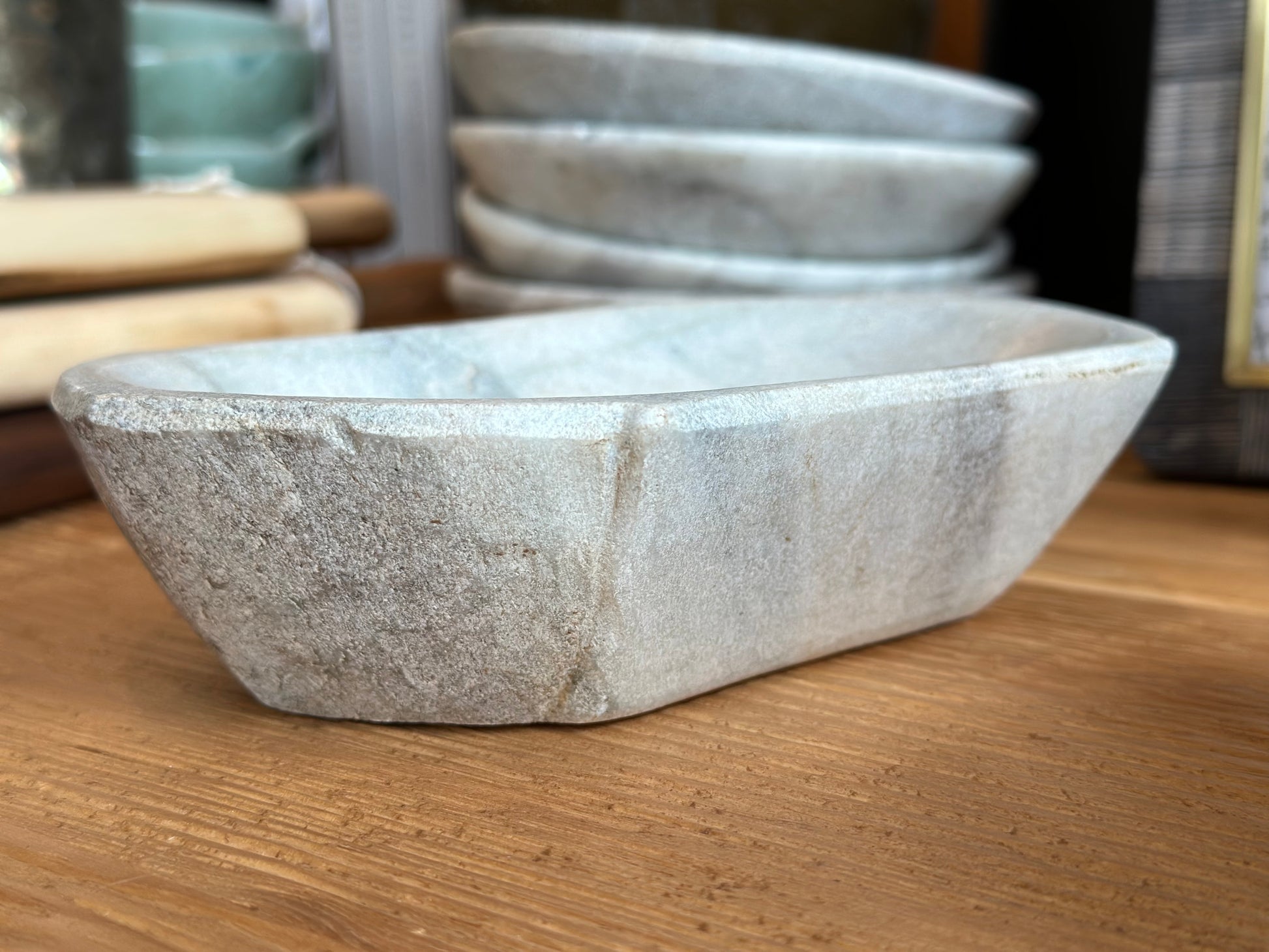 Found Vintage Solid Marble Tray