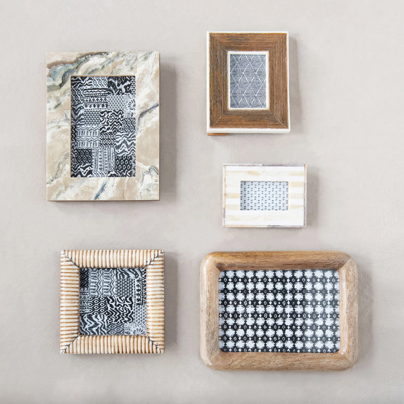 Cream Marble Photo Frame