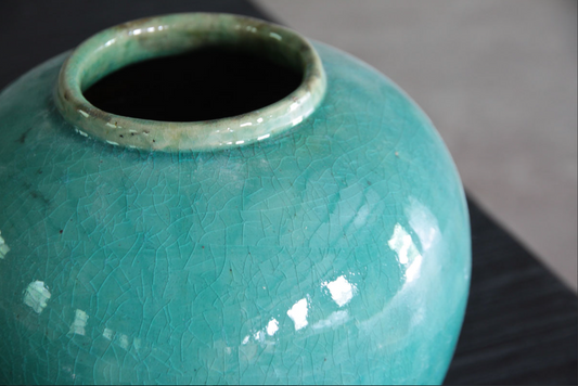 Found Vintage Emerald Ginger Jars