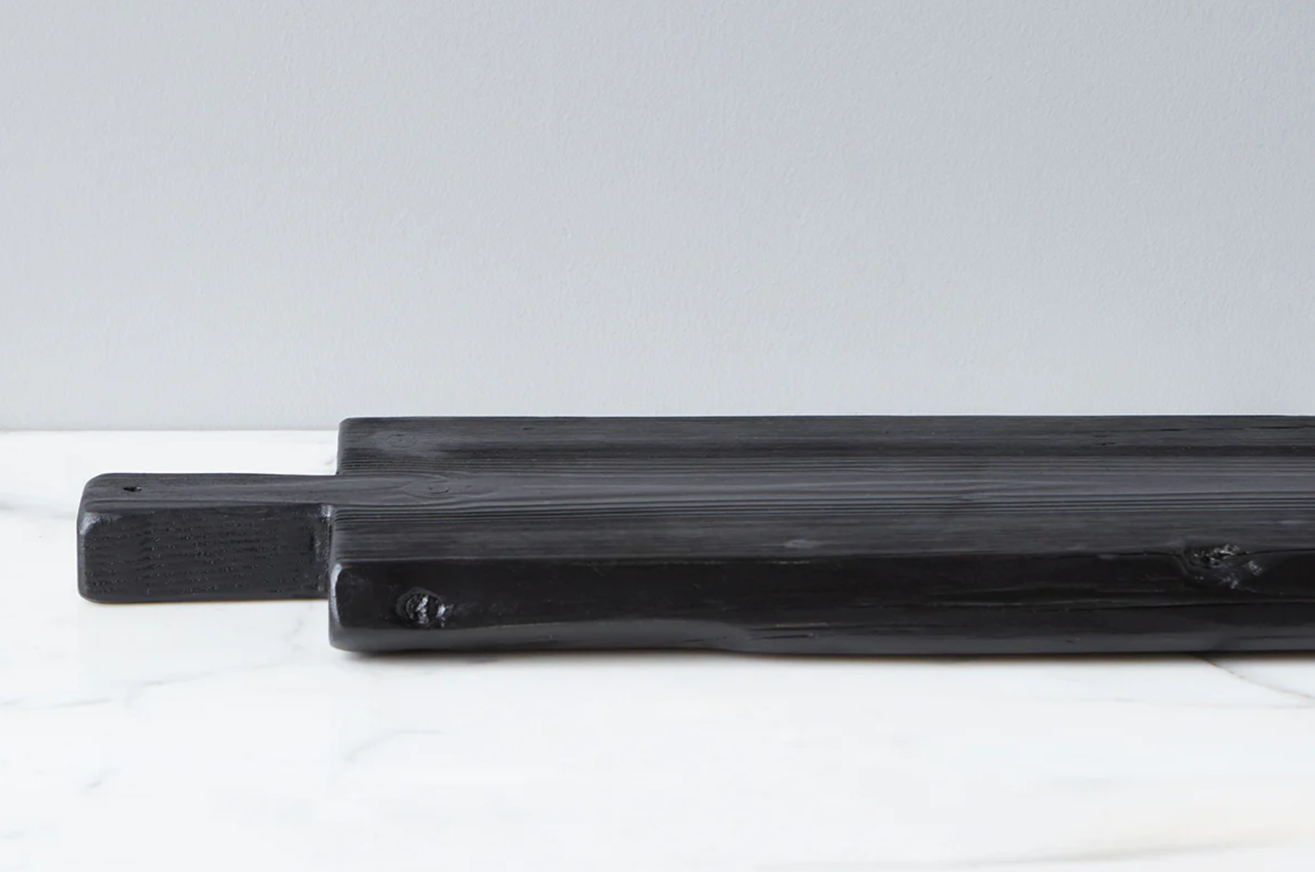 Handcrafted European Black Wooden Brasserie Plank 