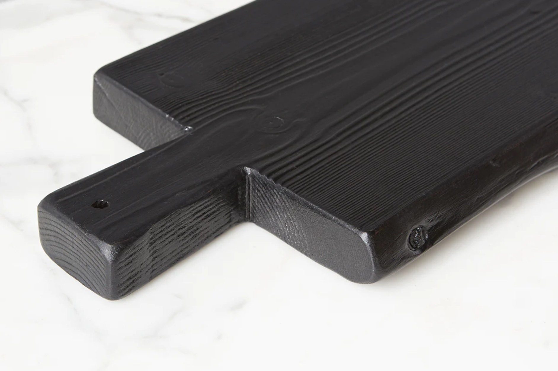 Handcrafted European Black Wooden Brasserie Plank 